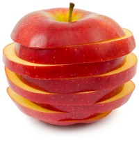 A sliced apple